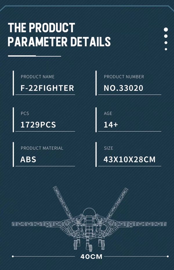 Reobrix臻磚 33020 F-22 猛禽戰鬥機 