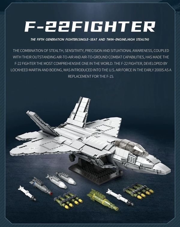 Reobrix臻磚 33020 F-22 猛禽戰鬥機 