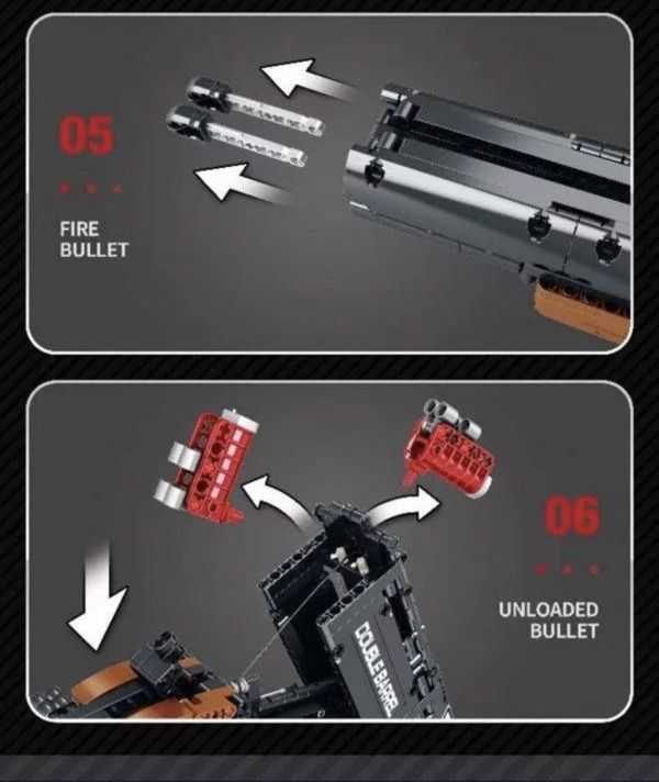 預購-Reobrix臻磚 77028 雙管散彈槍 