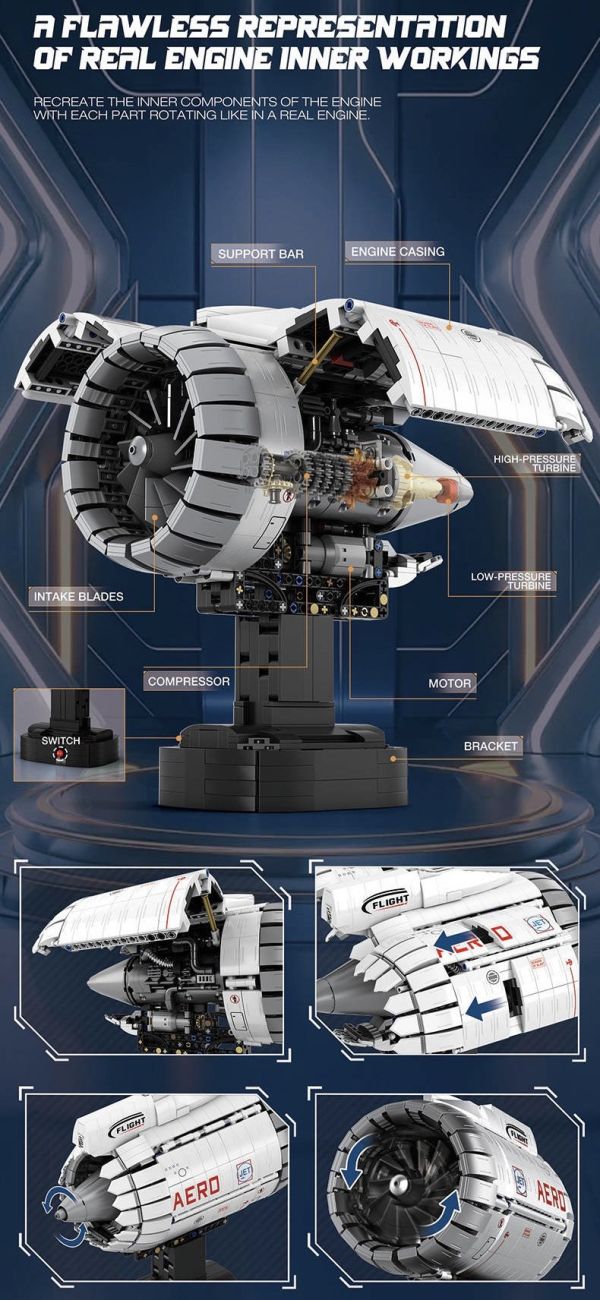 Reobrix臻磚 33019 航空渦輪發動機 