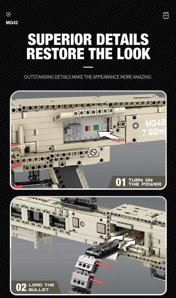 預購-Reobrix臻磚 77006 MG-42通用機槍 