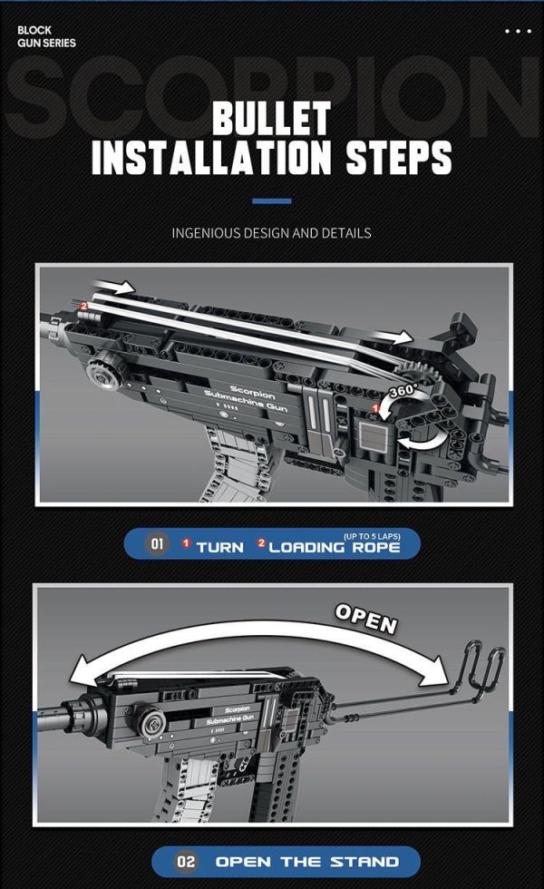 預購-Reobrix臻磚 77029 蠍式衝鋒槍 