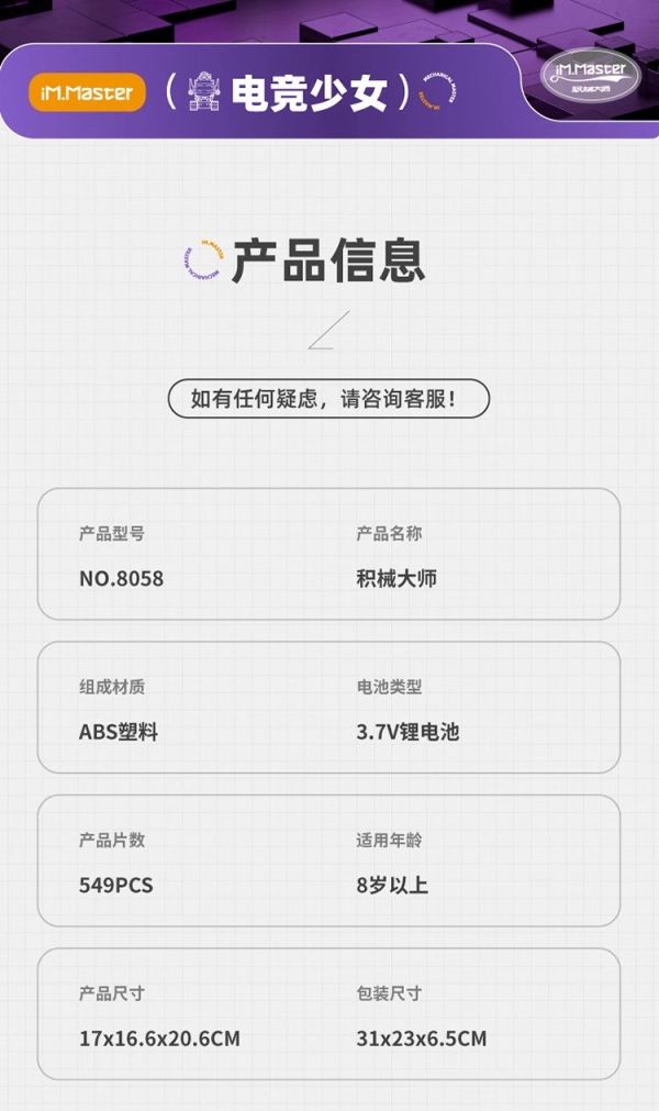 萬致8058 積械大師-電競少女 
