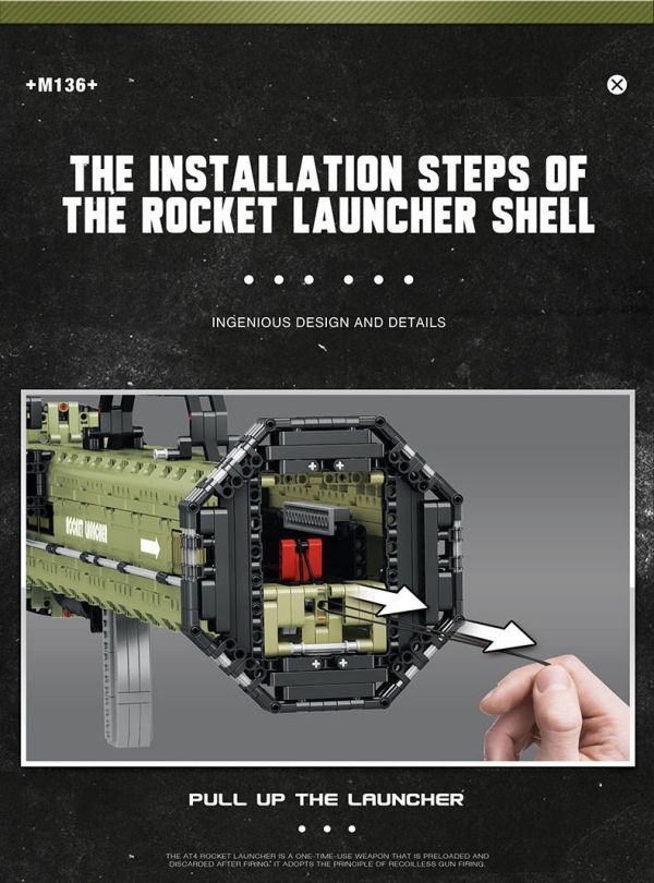 預購-Reobrix臻磚 77027 AT-4反坦克火箭筒 