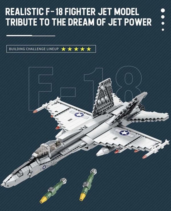 Reobrix臻磚 33022 F-18 大黃蜂戰鬥機 