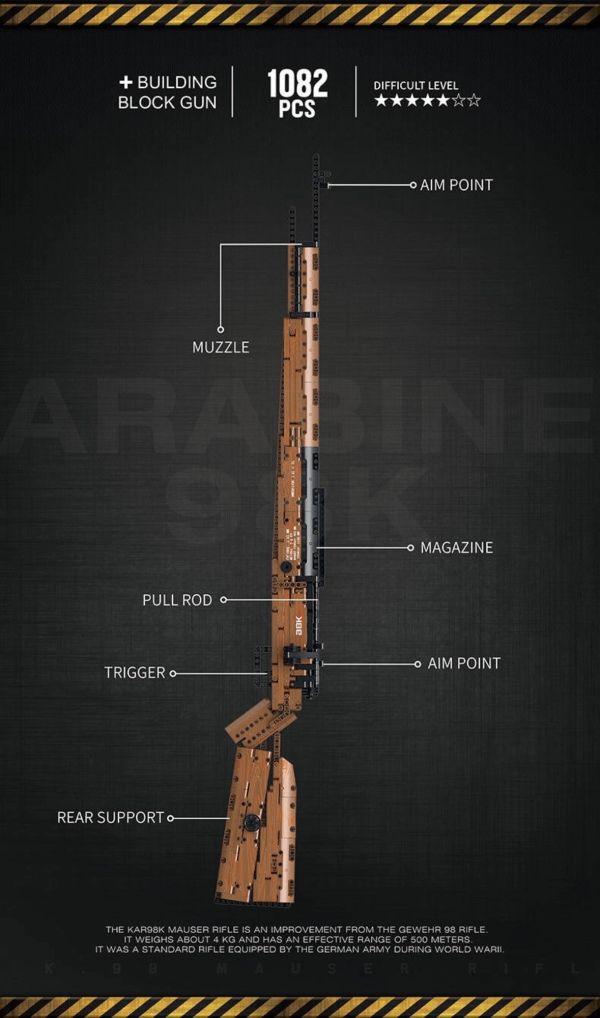 預購-Reobrix臻磚 77003 Kar98K 