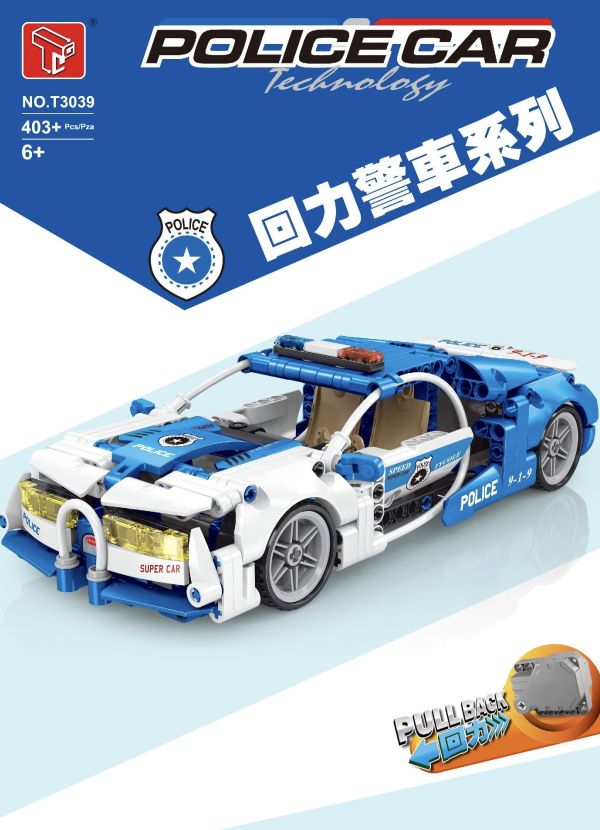 泰高樂T3039 布加迪回力警車 