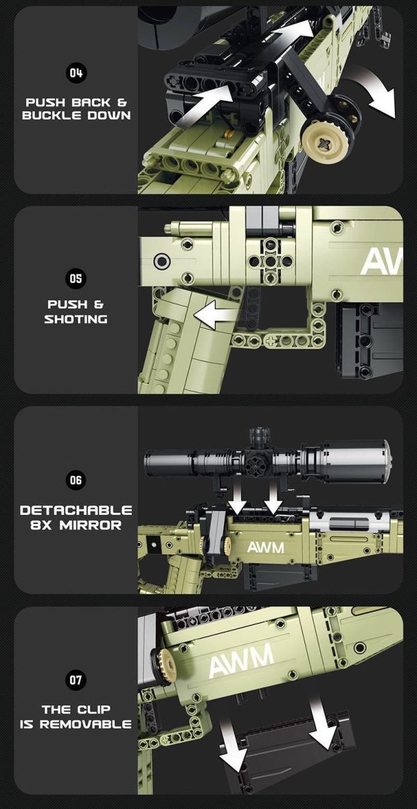 預購-Reobrix臻磚 77026 AWM狙擊步槍 