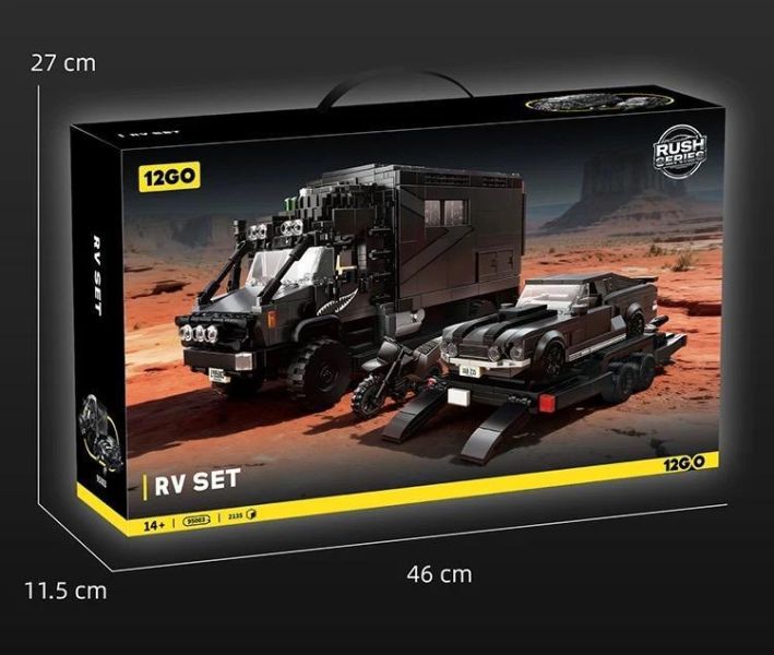 12GO 95003 烏尼莫克越野車+野馬跑車 