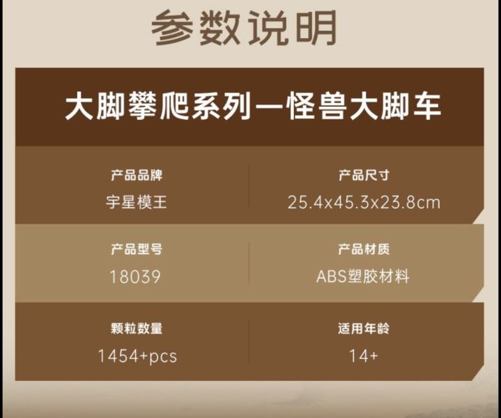 宇星18039 怪獸大腳車 