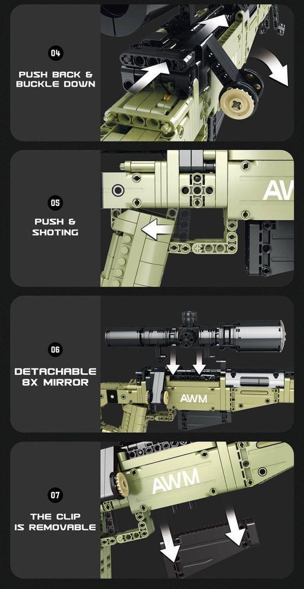 預購-Reobrix臻磚 77026 AWM狙擊步槍 