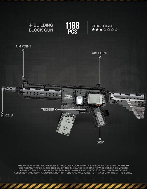 預購-Reobrix臻磚 77004 M416突擊步槍 