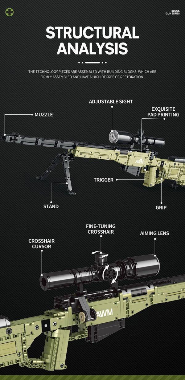 預購-Reobrix臻磚 77026 AWM狙擊步槍 