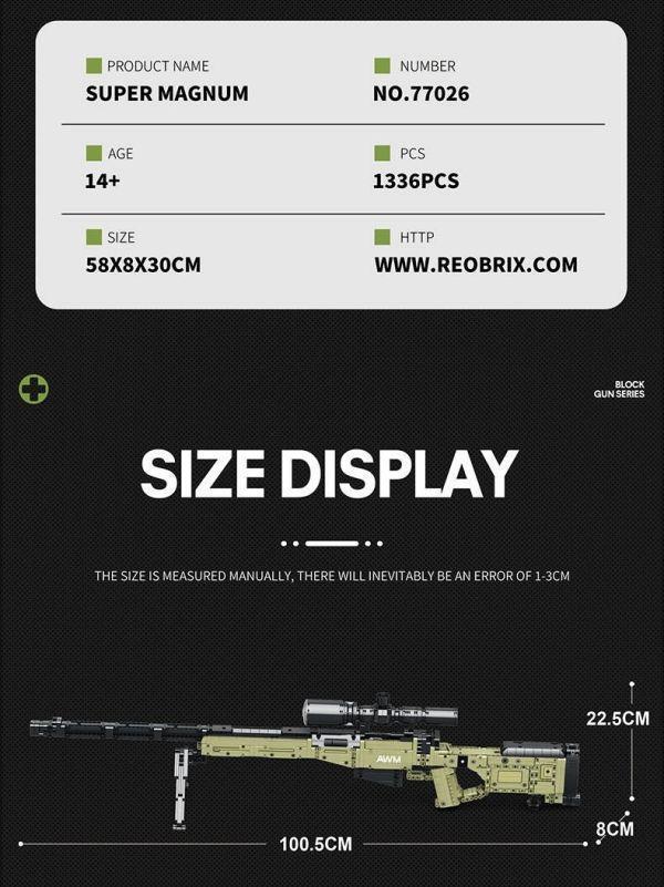 預購-Reobrix臻磚 77026 AWM狙擊步槍 