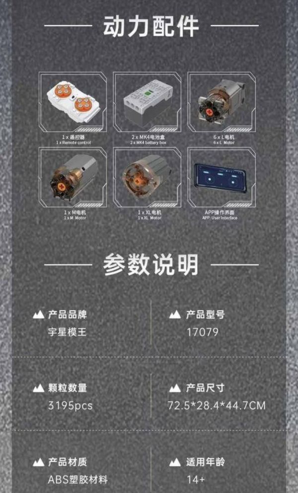 宇星17079 科幻挖掘機 