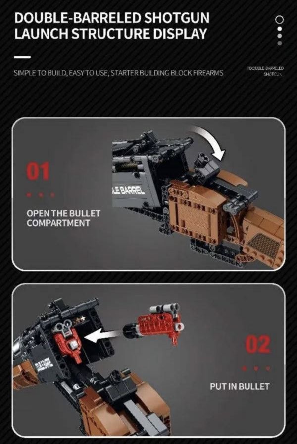 預購-Reobrix臻磚 77028 雙管散彈槍 