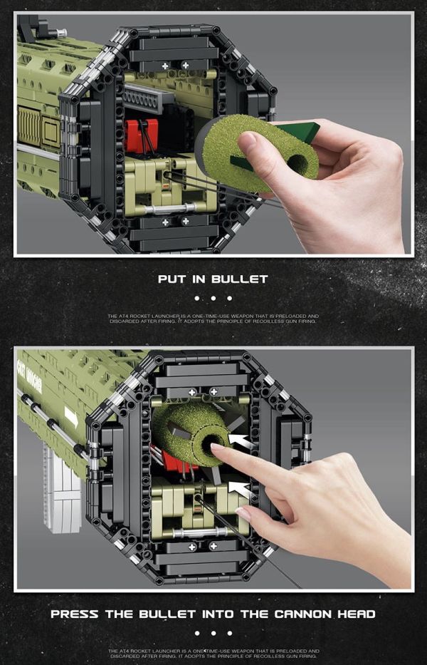 預購-Reobrix臻磚 77027 AT-4反坦克火箭筒 