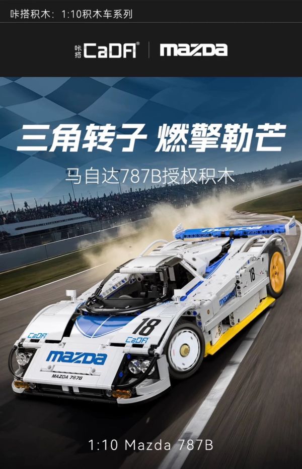CaDA C63007 馬自達勒芒拉力賽車787B (1:10) 