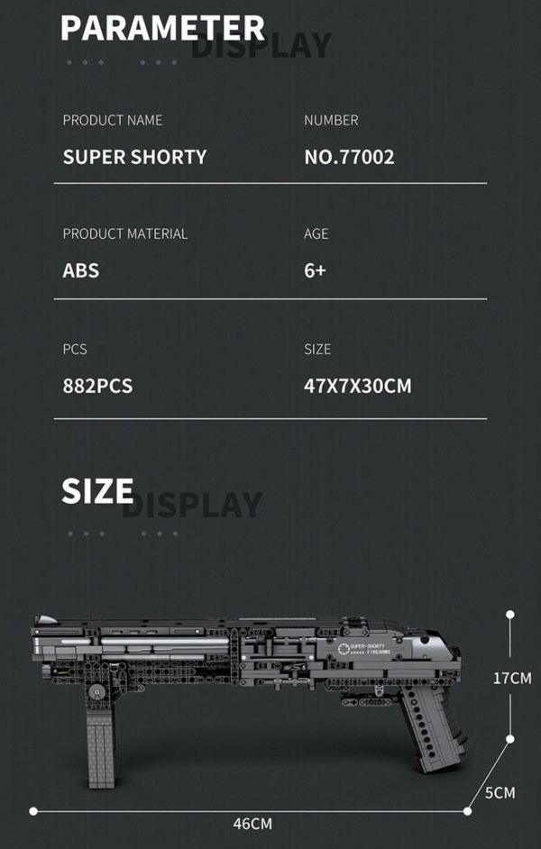 預購-Reobrix臻磚 77002 超級矮子散彈槍 