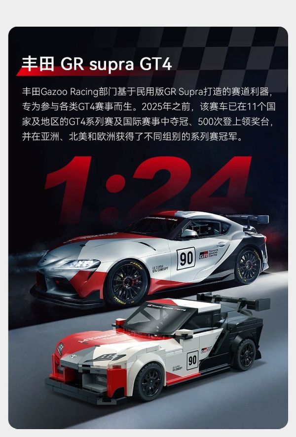 CaDA C55041 豐田 GR Supra GT4(1:24) 