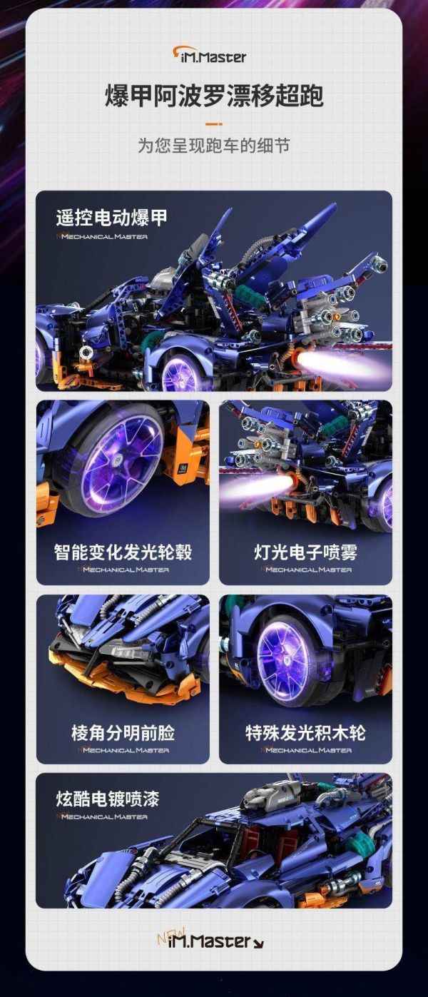 萬致9830 爆甲阿波羅飄移超跑 (動態版) (1:10) 
