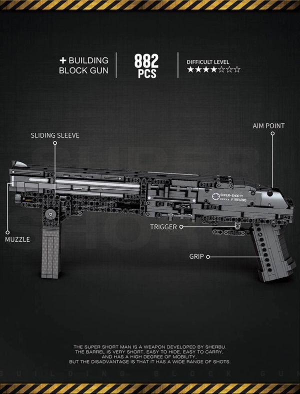 預購-Reobrix臻磚 77002 超級矮子散彈槍 