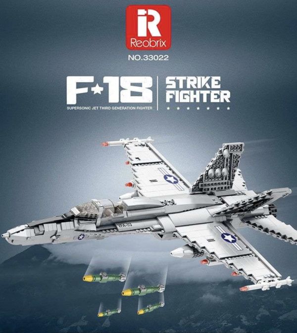 Reobrix臻磚 33022 F-18 大黃蜂戰鬥機 