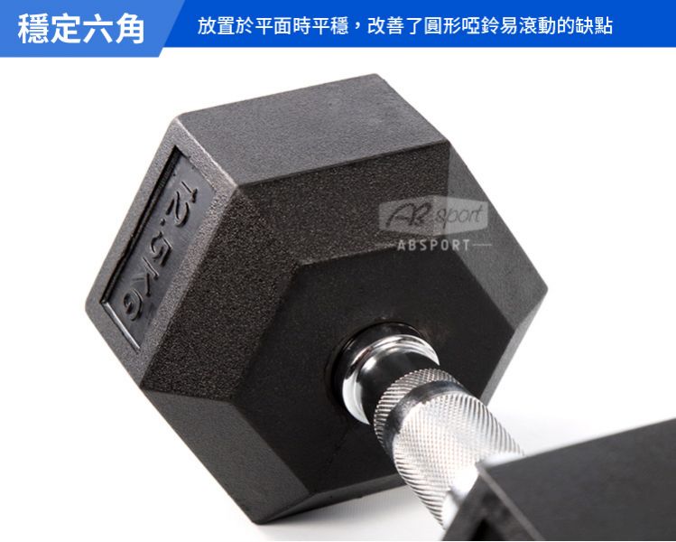 DB-07-12.5KG Rubber Dumbbell 12.5KG 