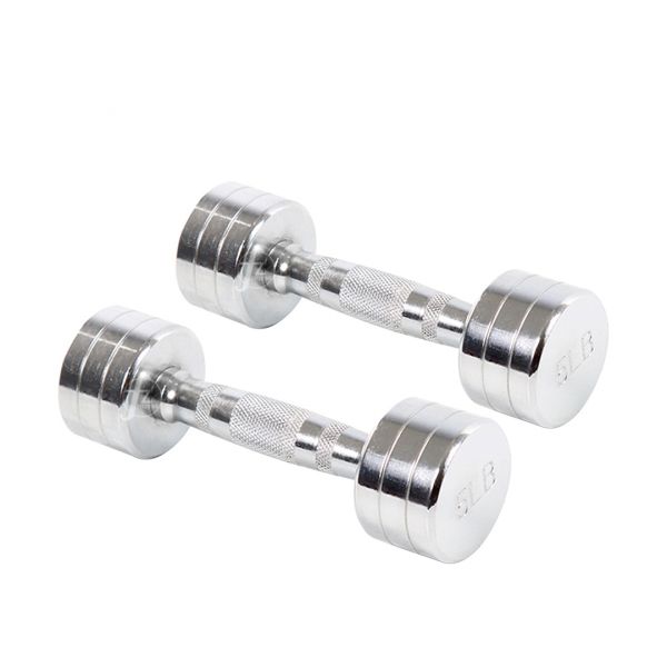 G7-22-5LB Chrome Contoured Dumbbell 5LB 