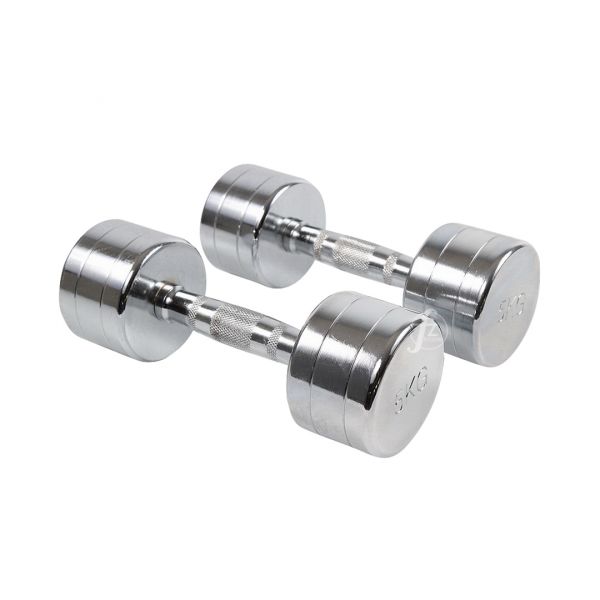 G7-22-5KG Chrome Contoured Dumbbell 5KG 