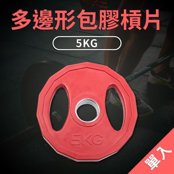 A1-04H-5KG 多邊形包膠槓片5kg/單入 