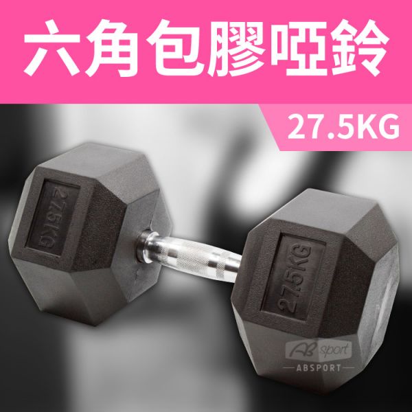 DB-07-27.5KG Rubber Dumbbell 27.5KG 