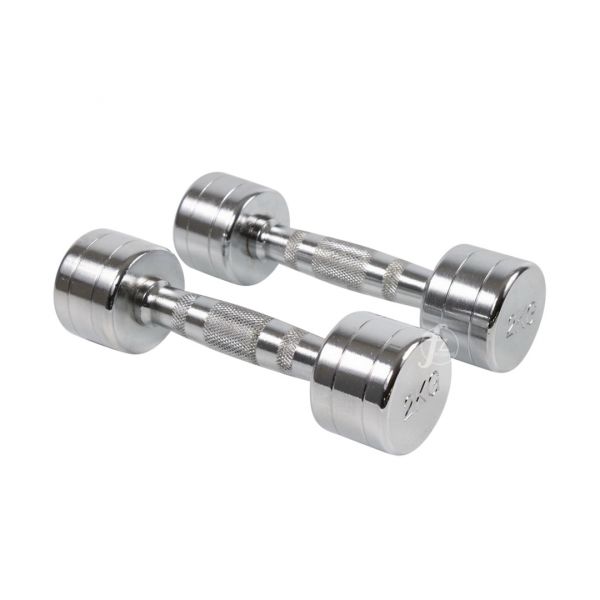 G7-22-2KG Chrome Contoured Dumbbell 2KG 