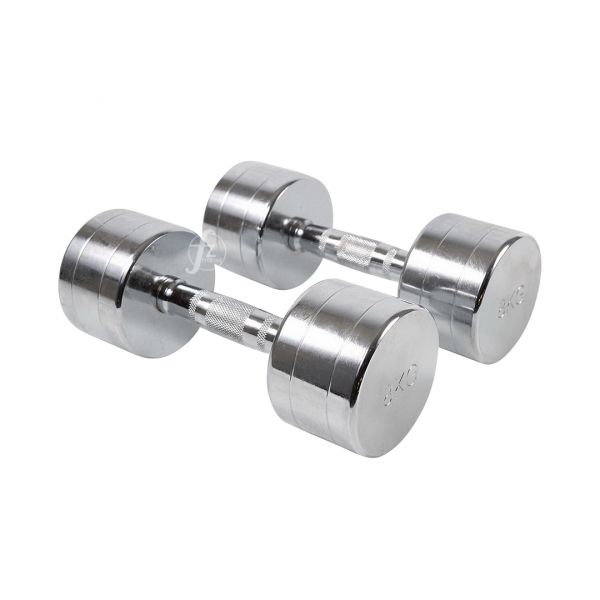 G7-22-8KG Chrome Contoured Dumbbell 8KG 