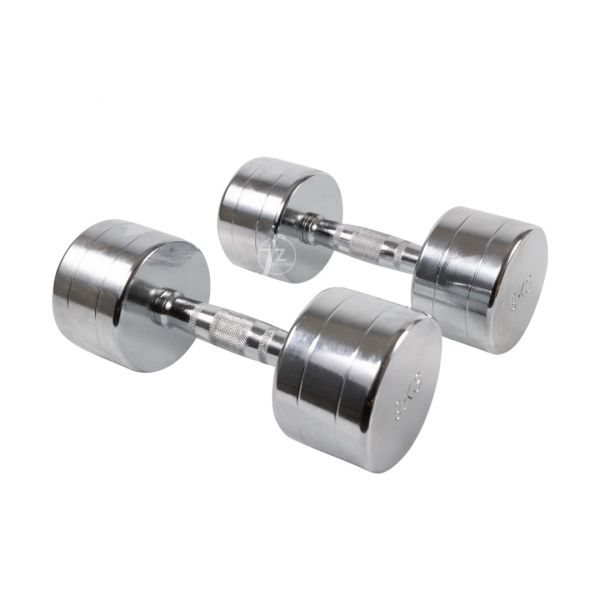 G7-22-9KG Chrome Contoured Dumbbell 9KG 