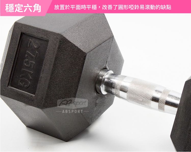 DB-07-27.5KG Rubber Dumbbell 27.5KG 