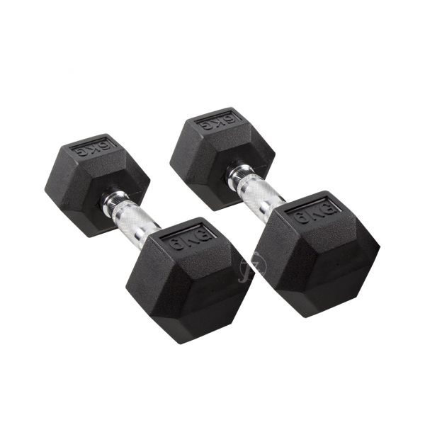 DB-07-6KG Rubber Dumbbell 6KG 