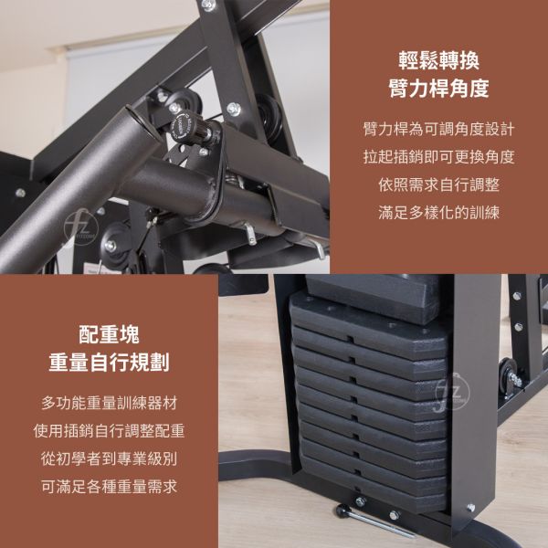 SA-1002 综合重量训练器 綜合重量訓練器,居家健身,Home Gym,重量訓練,健身器材,重訓器材,胸推,蝴蝶夾胸,下拉,滑船,彎舉,ABsport