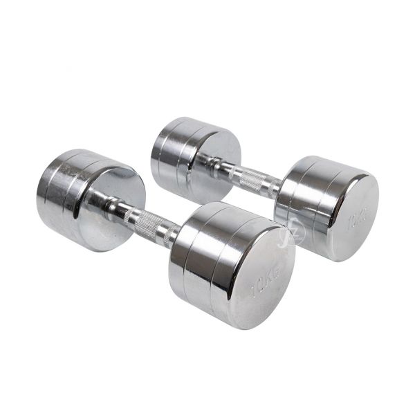 G7-22-10KG Chrome Contoured Dumbbell 10KG 