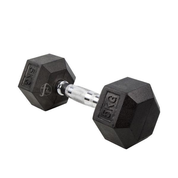 DB-07-5KG Rubber Dumbbell 5KG 