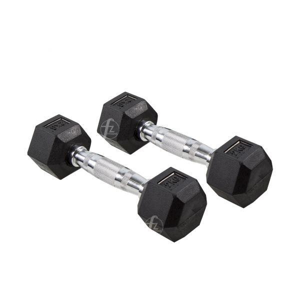 DB-07-2KG Rubber Dumbbell 2KG 
