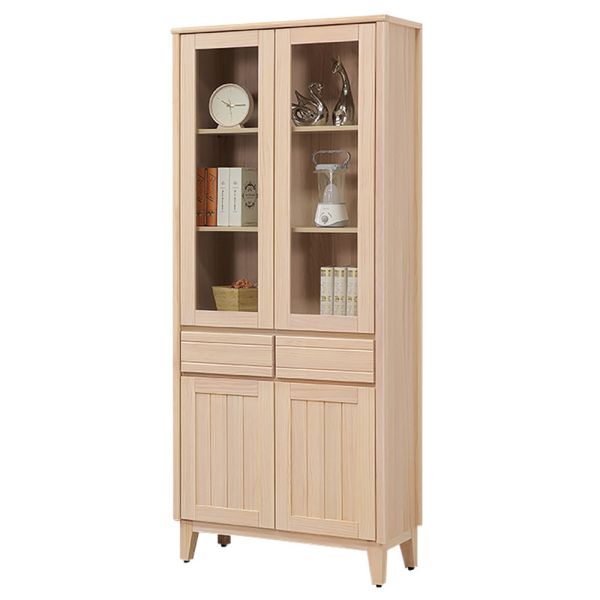 里都實木2.7尺中抽書櫃 Hampton,漢汀堡,實木2.7尺中抽書櫃,書櫃,櫃子,櫃類,三節式鋼珠滑軌,耐磨浮雕立體壓紋,A級紐西蘭松木,門片五金採用油壓緩衝鉸鍊