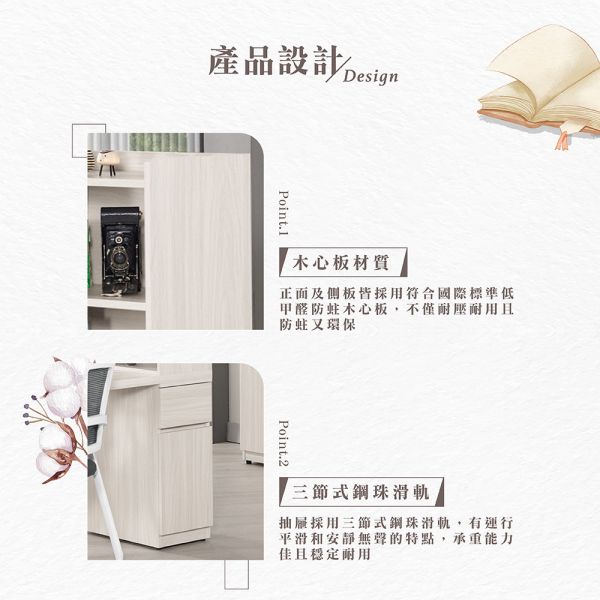 倪樂5尺L型書桌 Hampton,漢汀堡,5尺L型書桌,書桌,桌子,書房,木心板,PU耐磨耐水塗裝,三節式鋼珠滑軌,背板採用美背處理