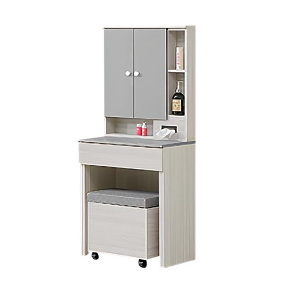 斯羅白榆木2尺鏡台-含椅 Hampton,漢汀堡,化妝桌,化妝台,化妝椅,化妝桌椅,化妝鏡台,鏡台,鏡台含椅,2尺鏡台,鋼珠滑軌,貓抓皮椅墊,可掀起置物,收納空間