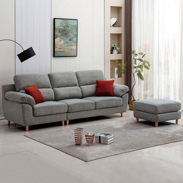 格特L型貓抓布沙發 Hampton,漢汀堡,L型貓抓布沙發,貓抓布材質,簡約造型,寬敞,舒適,布沙發,透氣性佳,親膚,含腳凳