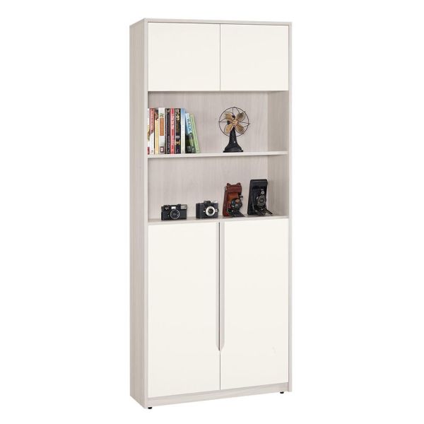 斯亞2.7尺上門書櫥 Hampton,漢汀堡,2.7尺上門書櫥,書櫃,櫃子,櫃類,符合國際標準低甲醛防蛀木心板材質,木心板材質,油壓緩衝後鈕,美背式處理