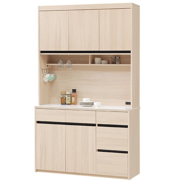 黛安4尺碗盤櫃組 Hampton,漢汀堡,4尺碗盤櫃組,櫥櫃,櫃子,櫃類,鋼珠滑軌,油壓後鈕,木心板材質