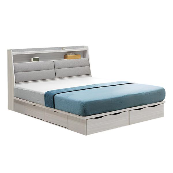 斯羅白榆木5尺六抽床組 Hampton,漢汀堡,雙人床,床,床組,臥室,木心板,5尺床組,靜音鋼珠滑軌,附六個抽屜