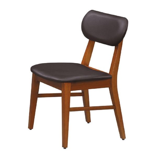 恩納實木餐椅-柚木色-2入組/4入組 Hampton,漢汀堡,餐椅,椅子,實木,實木餐椅,橡膠木實木材質,PU皮革,穩固耐用