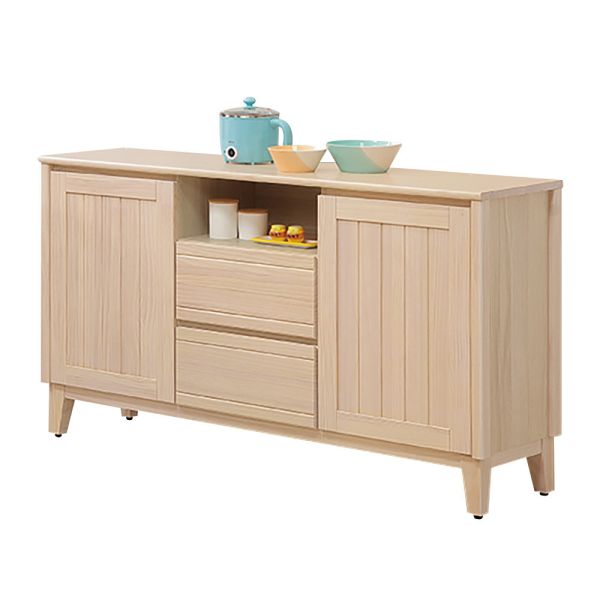 里都實木5尺餐櫃 Hampton,漢汀堡,實木4尺餐櫃,櫥櫃,櫃子,櫃類,三節式鋼珠滑軌,耐磨浮雕立體壓紋,A級紐西蘭松木,門片五金採用油壓緩衝鉸鍊